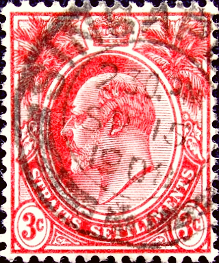 Стрейтс - Сетлментс (колония Великобритании в Юго-Восточной Азии) 1908 год . King Edward VII .